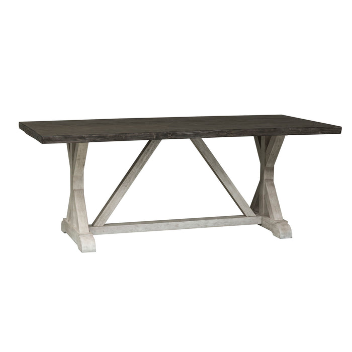 Willowrun - Trestle Table - Rustic White