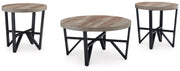 Deanlee - Occasional Table Set (Set of 3) - Grayish Brown / Black