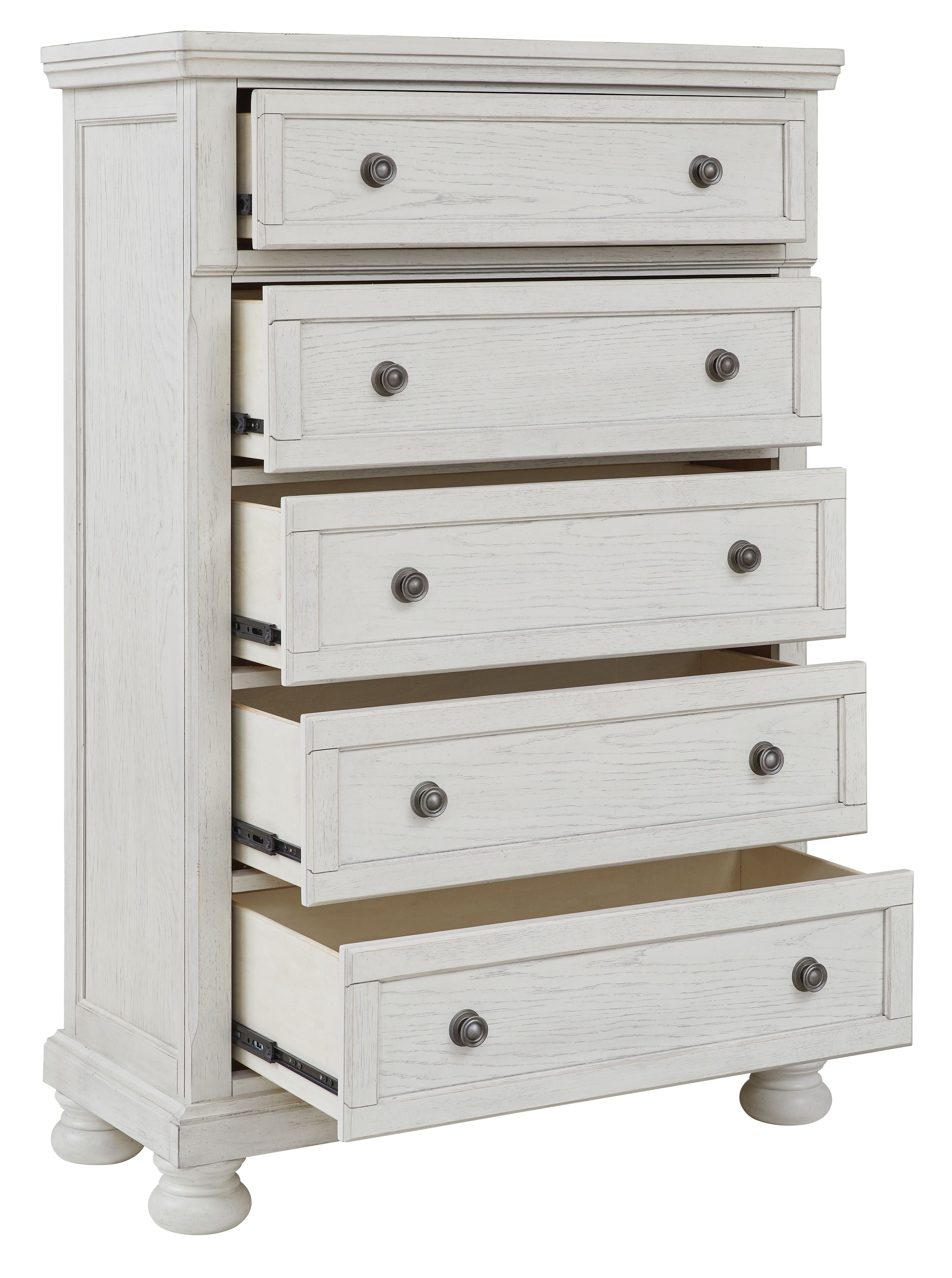 Robbinsdale - Five Drawer Chest - Antique White