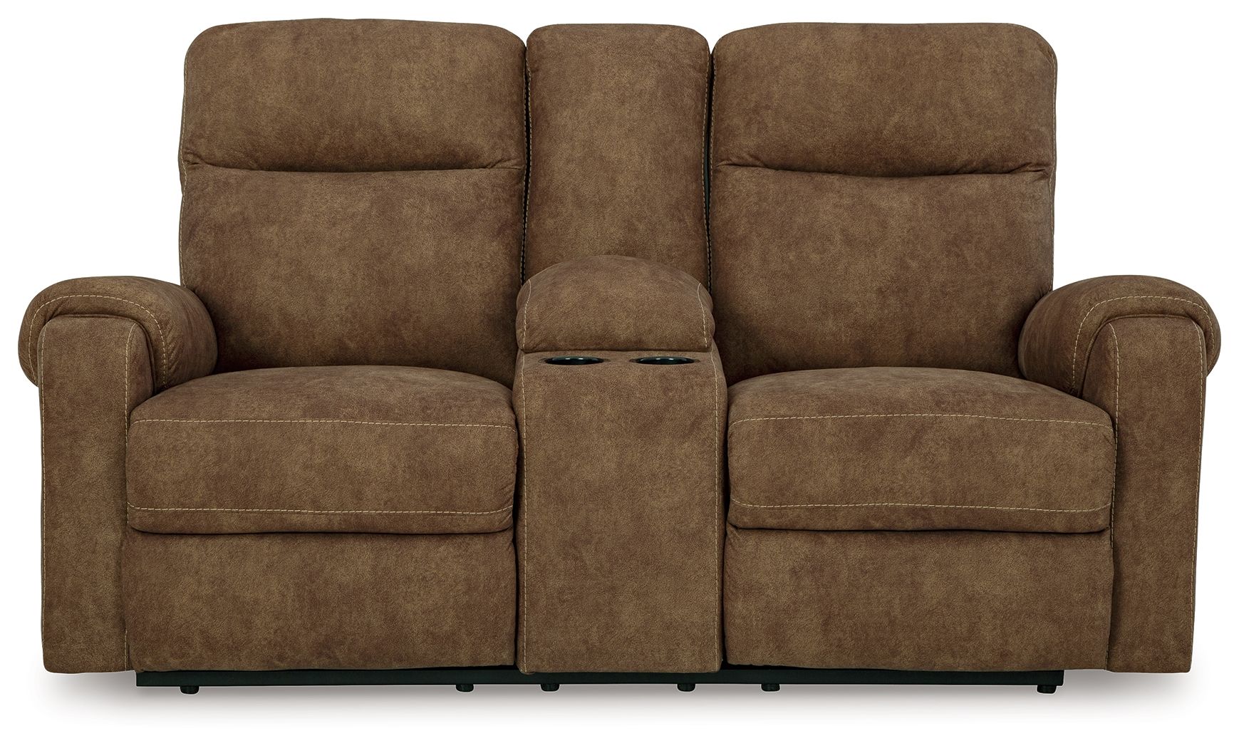 Edenwold - Dbl Reclining Loveseat with Console - Brindle