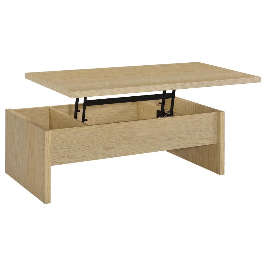 Canoga - Engineered Wood Lift Top Coffee Table - Light Oak