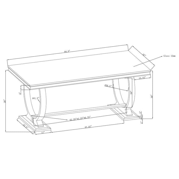 Antoine - Rectangle Dining Table