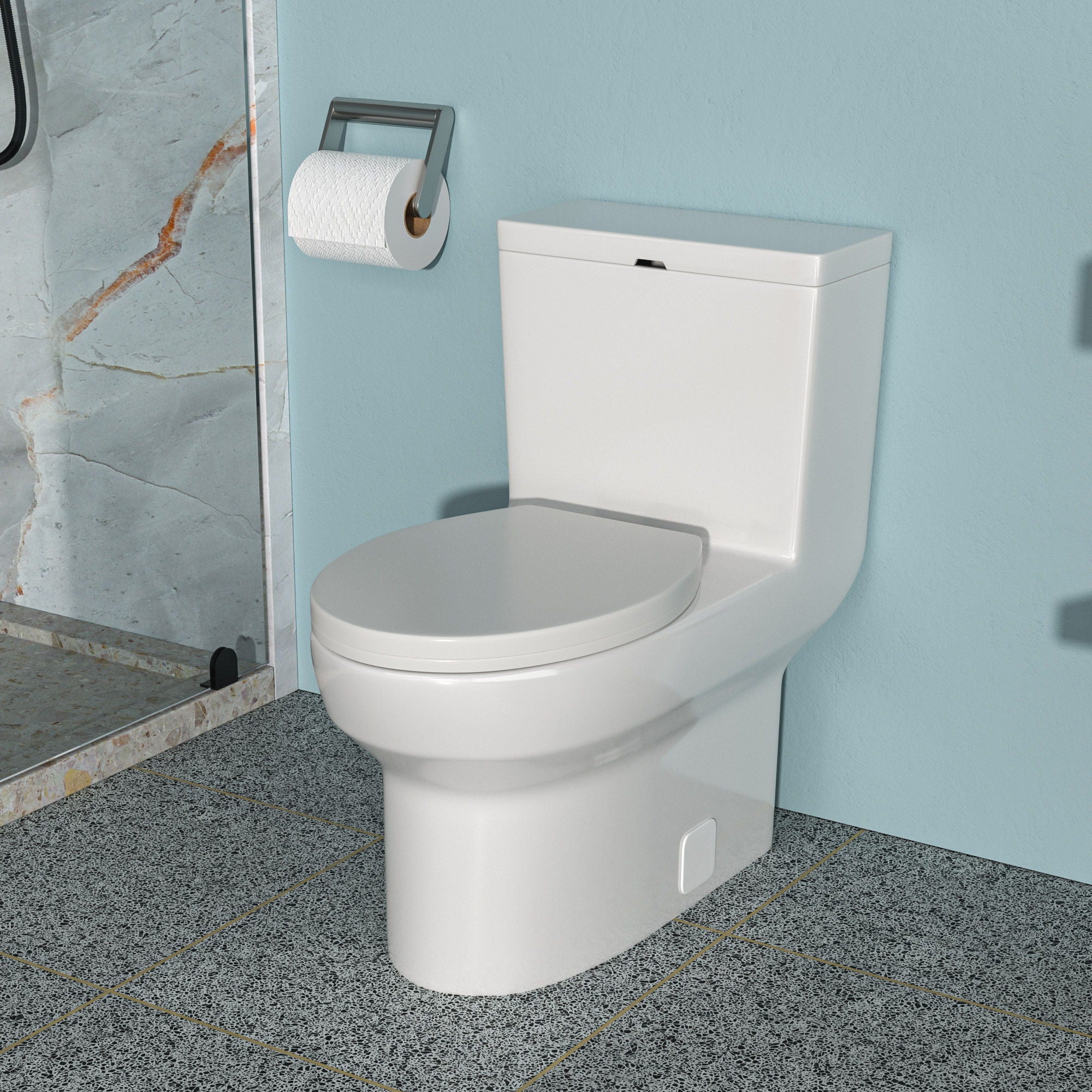 1 Piece Toilet & Soft Closing Seat - White