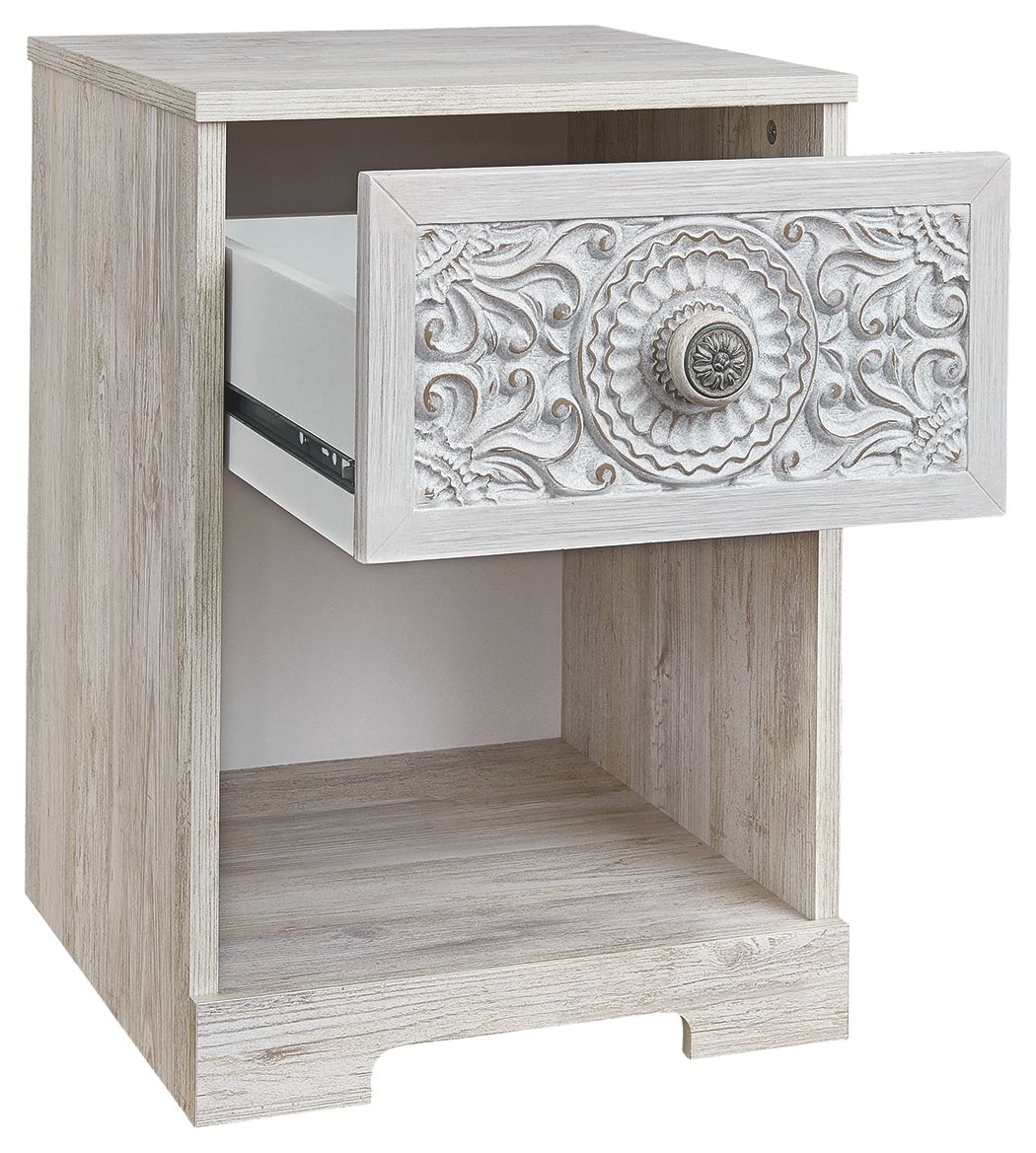 Paxberry - One Drawer Night Stand - Whitewash