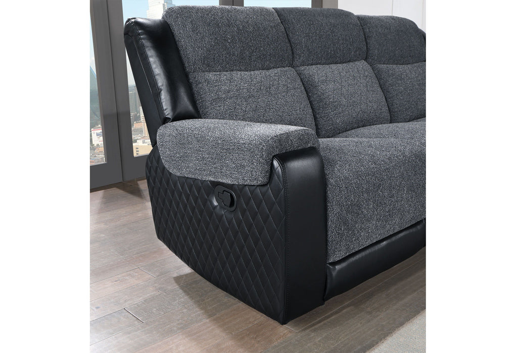 U5914 - Reclining Sofa - Gray / Black