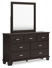 Covetown - Dresser And Mirror - Dark Brown