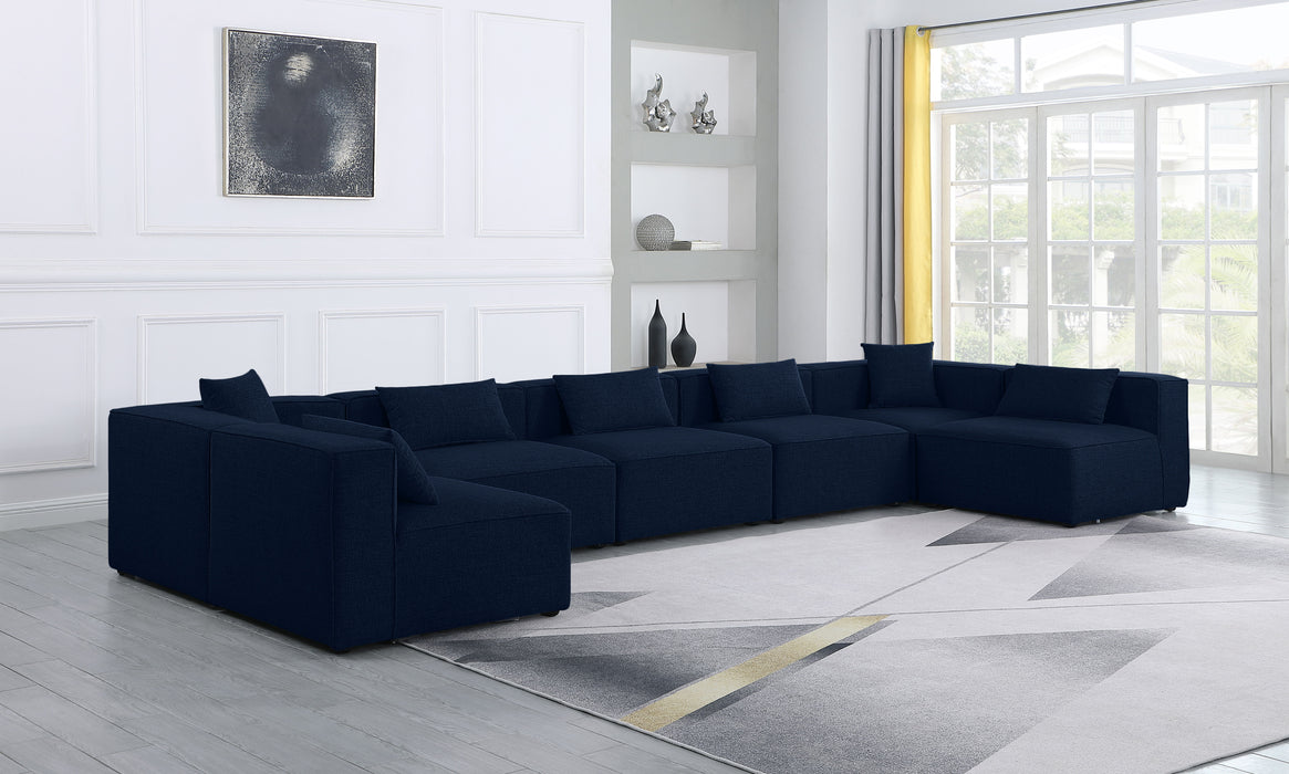 Cube - Modular Sectional 7 Piece - Navy