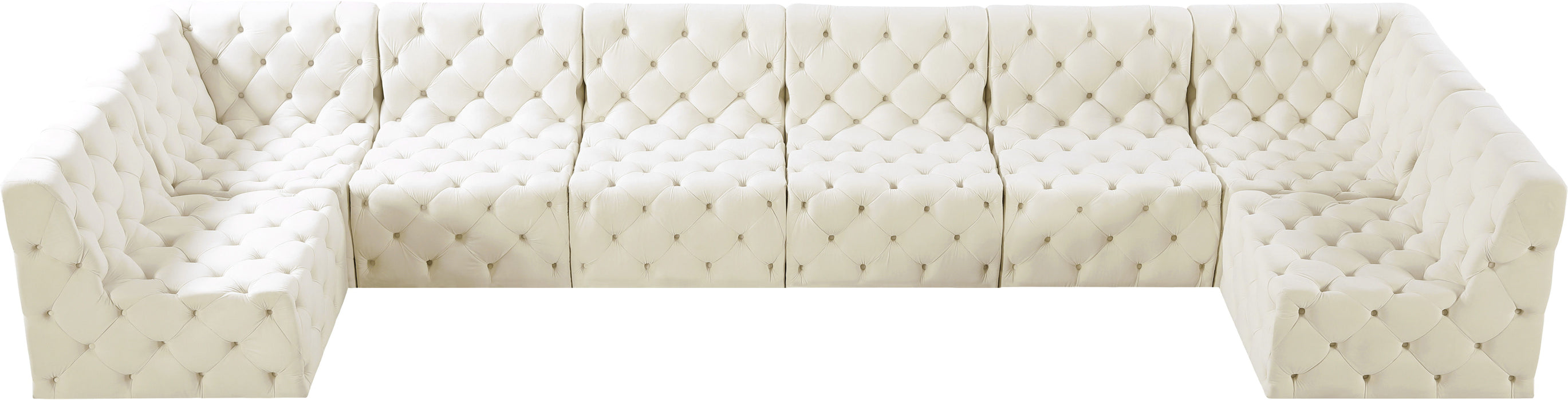 Tuft - Modular Sectional 8 Piece - Cream - Modern & Contemporary