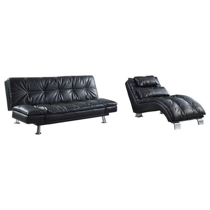 Dilleston - Faux Leather Upholstered Tufted Chaise