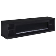 Deiter - 79" TV Stand Fireplace Media Console - Black