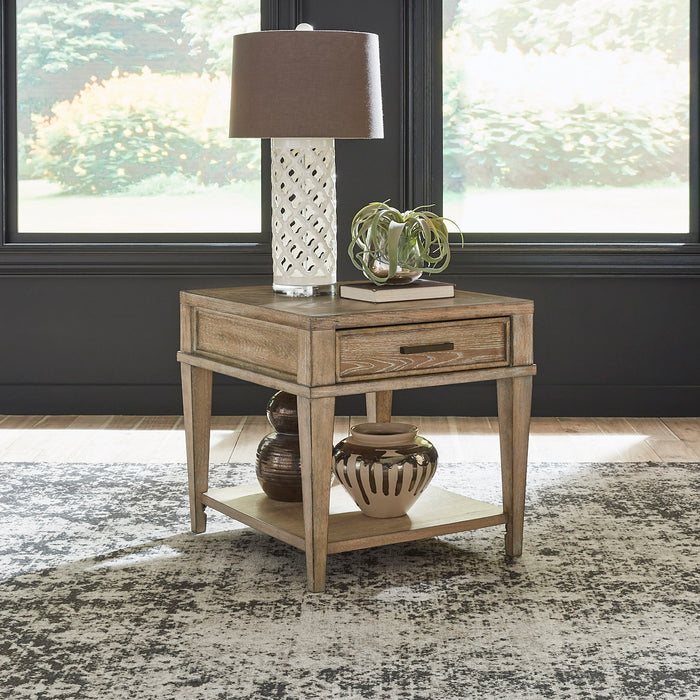 Devonshire - Drawer End Table - Weathered Sandstone