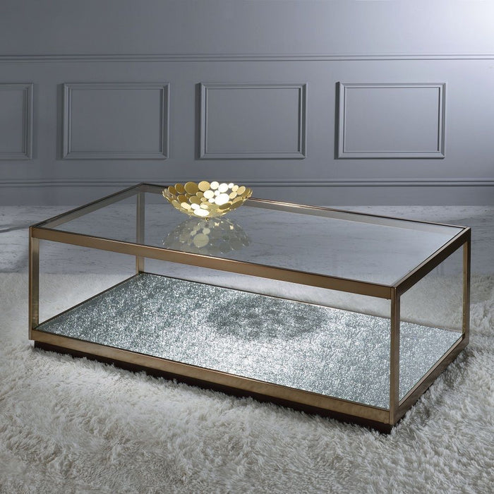 Kaia - Coffee Table - Glass & Gold