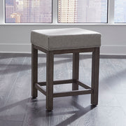 Tanners Creek - Upholstered Console Stool (Set of 3) - Dark Gray