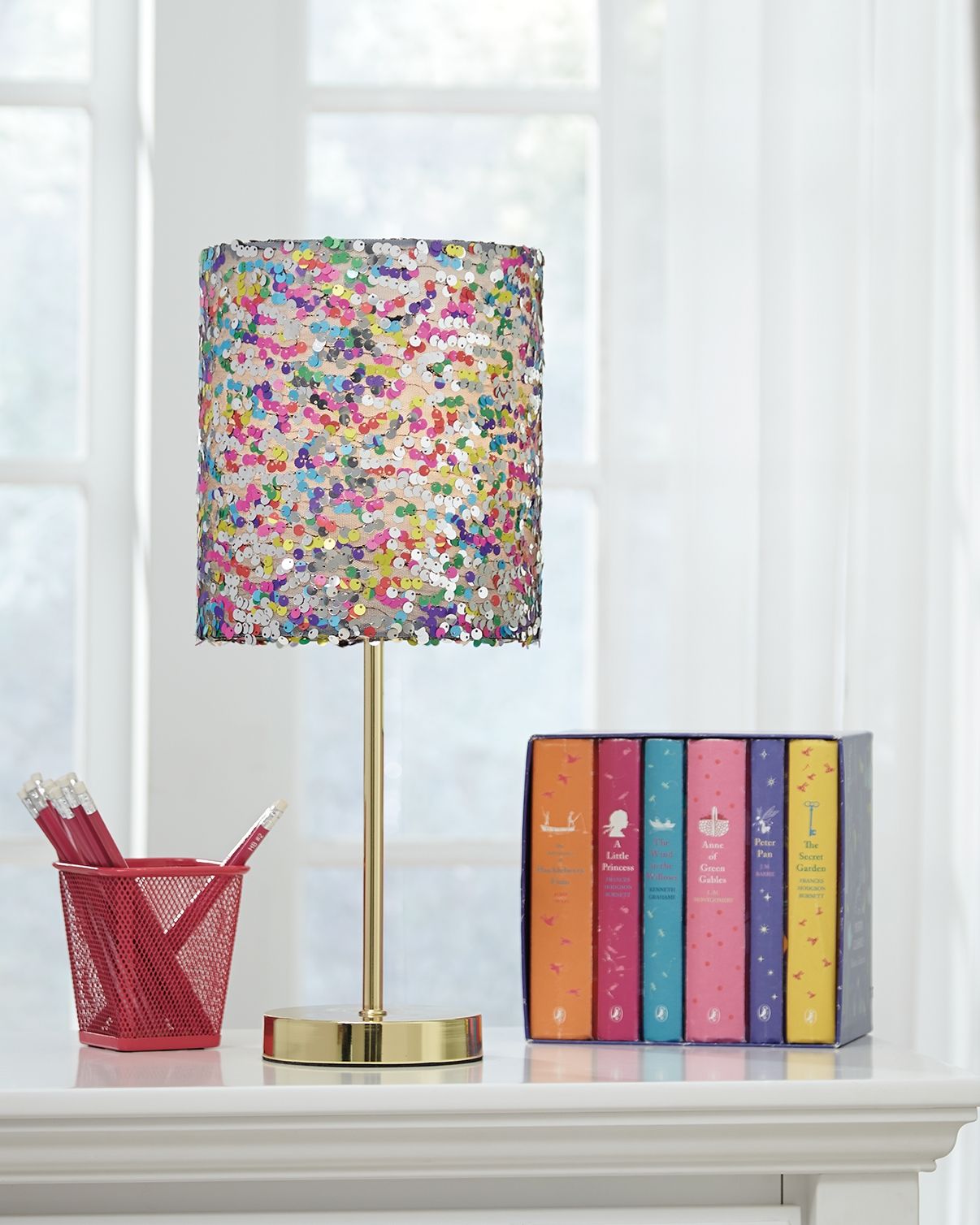 Maddy - Metal Table Lamp  - Purple