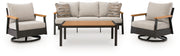Carmel Highlands - Sofa, Chairs, Table Set (Set of 4) - Dark Brown