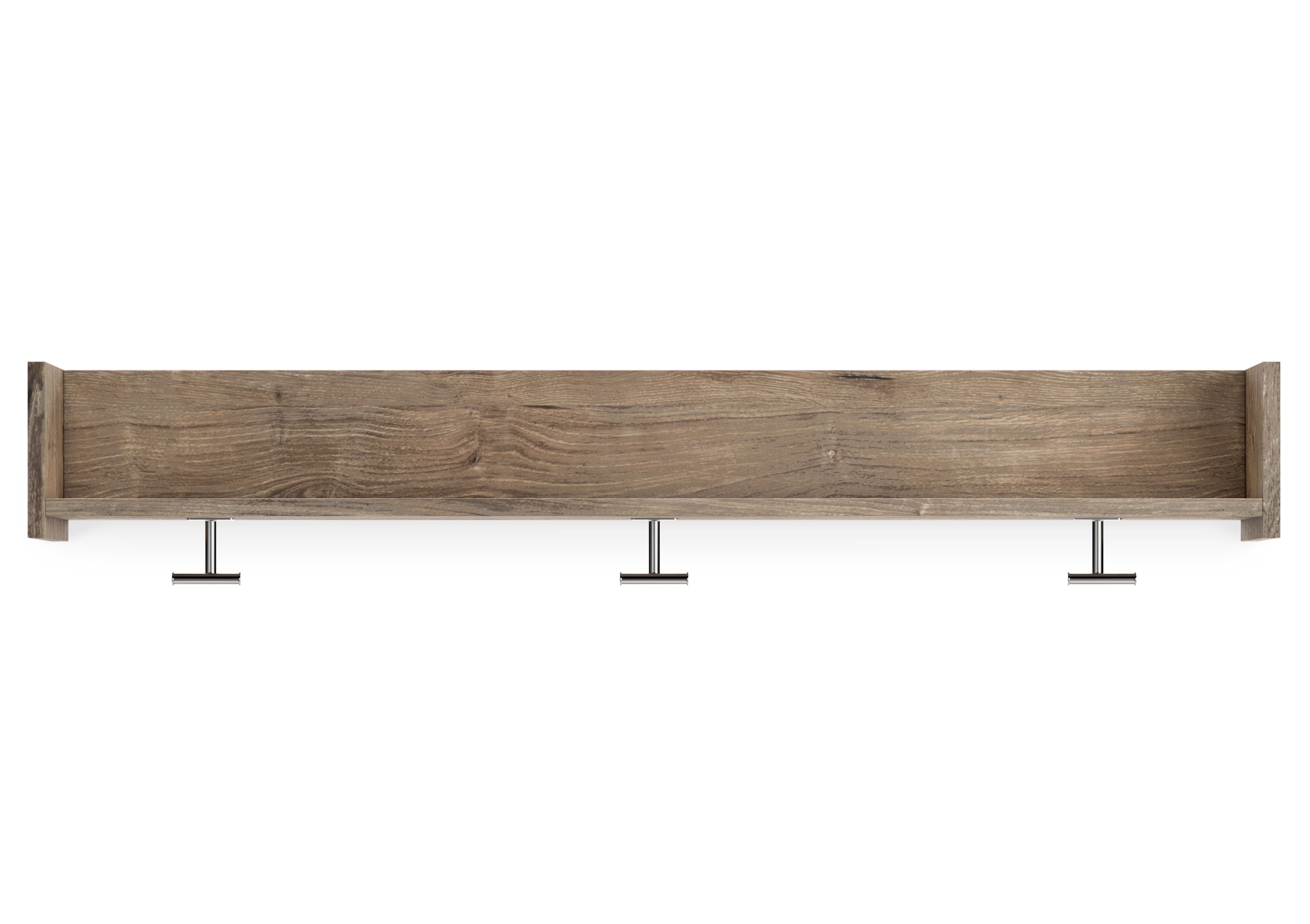 Oliah - Wall Mounted Coat Rack w/Shelf - Natural