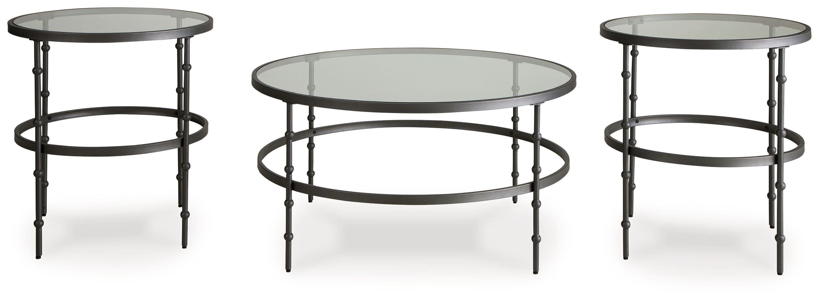 Kellyco - Occasional Table Set (Set of 3) - Gunmetal