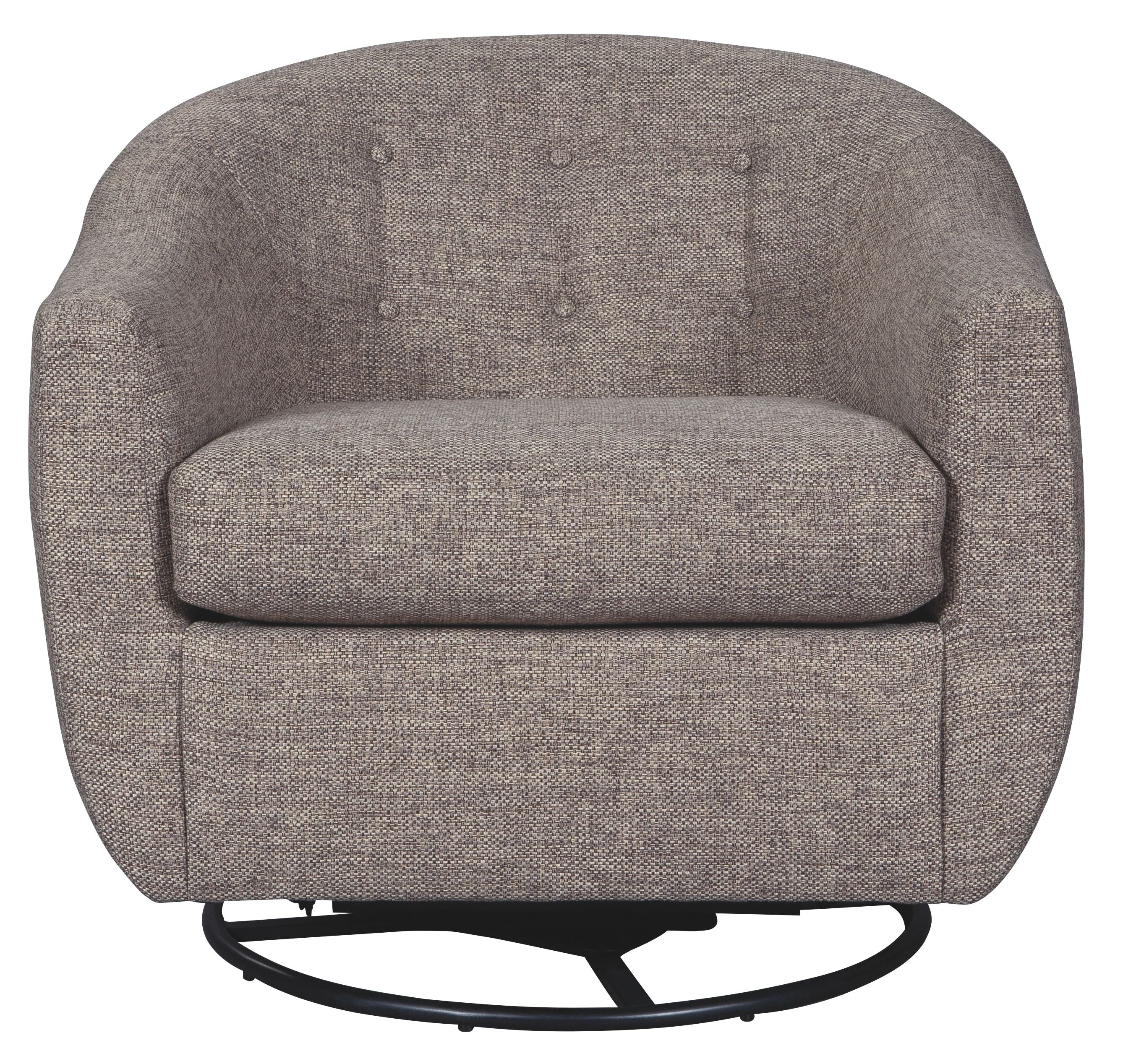 Upshur - Swivel Glider Accent Chair - Taupe