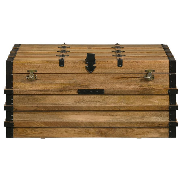 Simmons - Wood Storage Trunk - Natural And Black