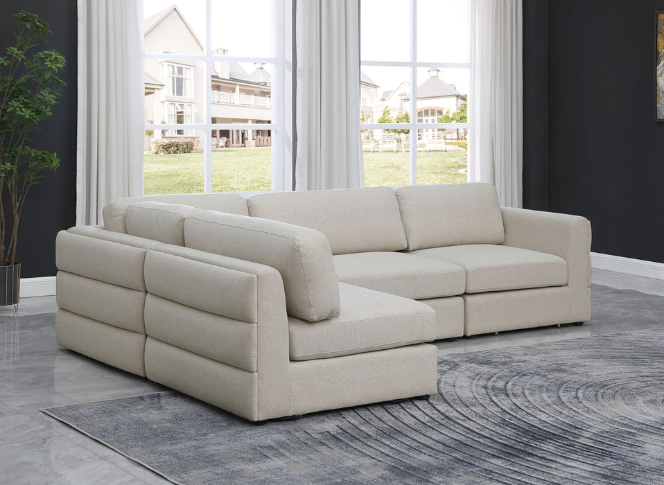 Beckham - Modular Sectional 4 Piece - Beige - Fabric