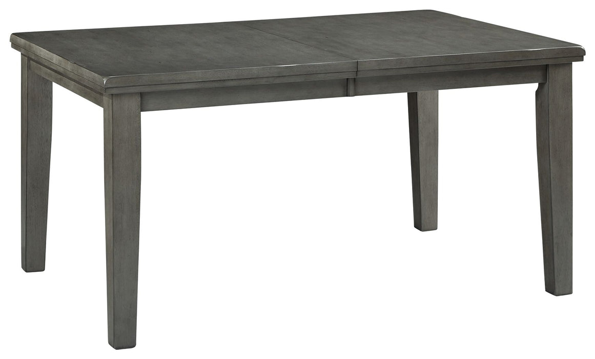 Hallanden - Gray - Rectangular Dining Room Butterfly Extension Table