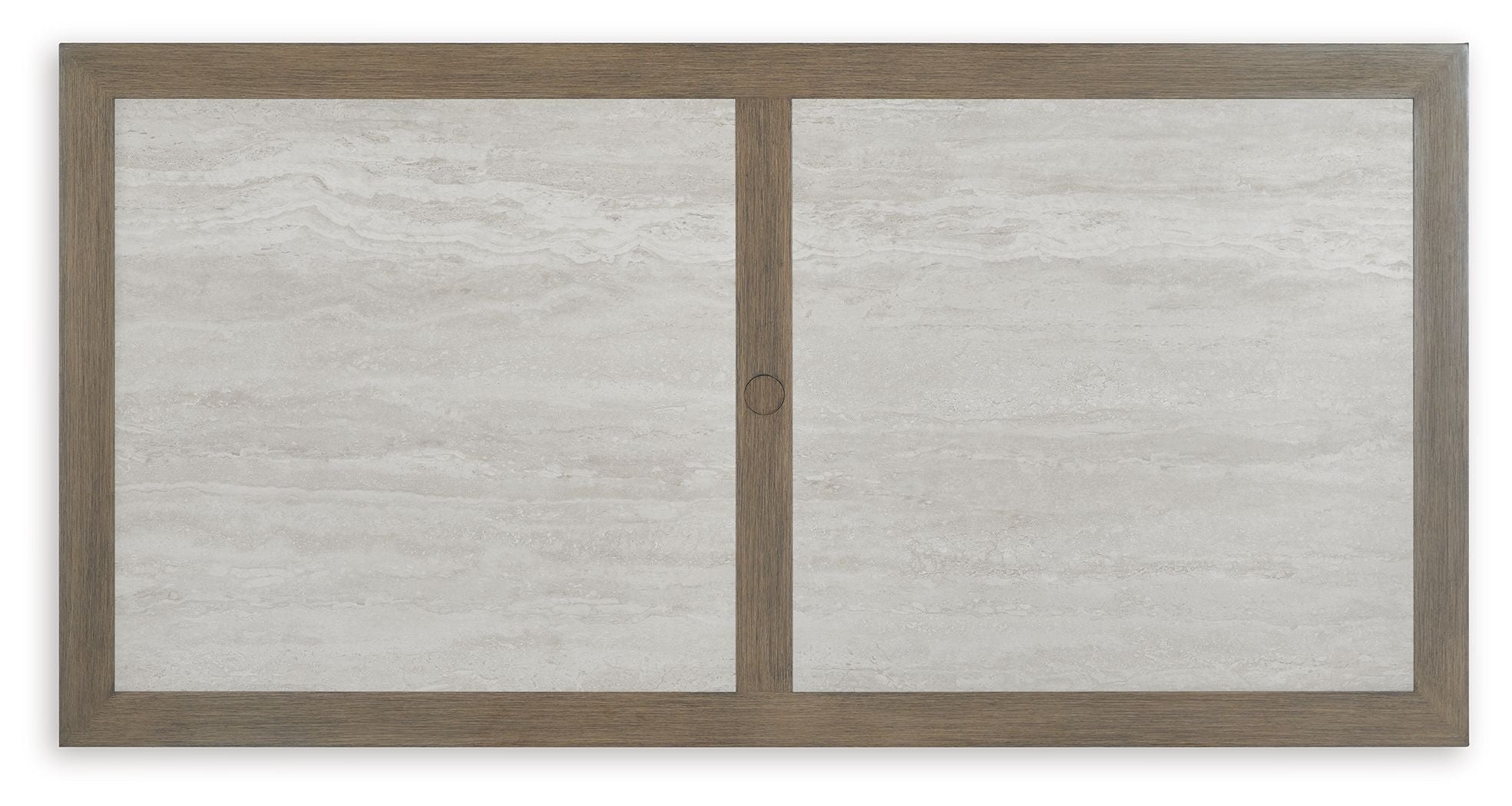 Rainier Ranch - Rectangle Dining Table With Umbrella Option - Brown / Beige