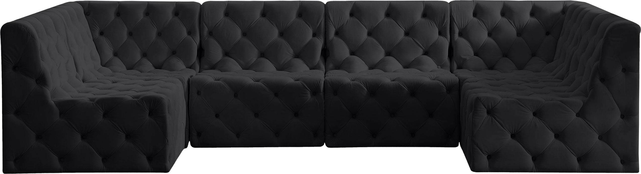 Tuft - Modular Sectional 6 Piece - Black - Modern & Contemporary