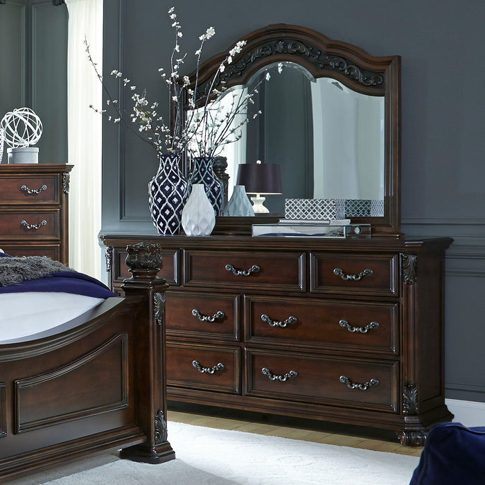 Messina Estates - Dresser & Mirror - Dark Brown