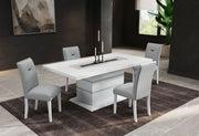 Monaco - 7 Piece Dining Room Set (Dining Table And 6 Monaco Dining Chairs) - White