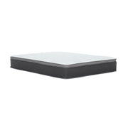 12'' Queen Size Hybrid Mattress In A Box, Plush Gel Memory Foam Mattress Top With Pocket Coil Base - Gray / White