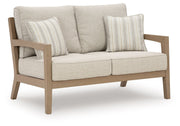 Hallow Creek - Loveseat With Cushion - Driftwood