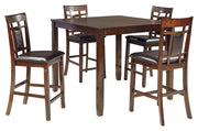 Bennox - DRM Counter Table Set (Set of 5) - Brown