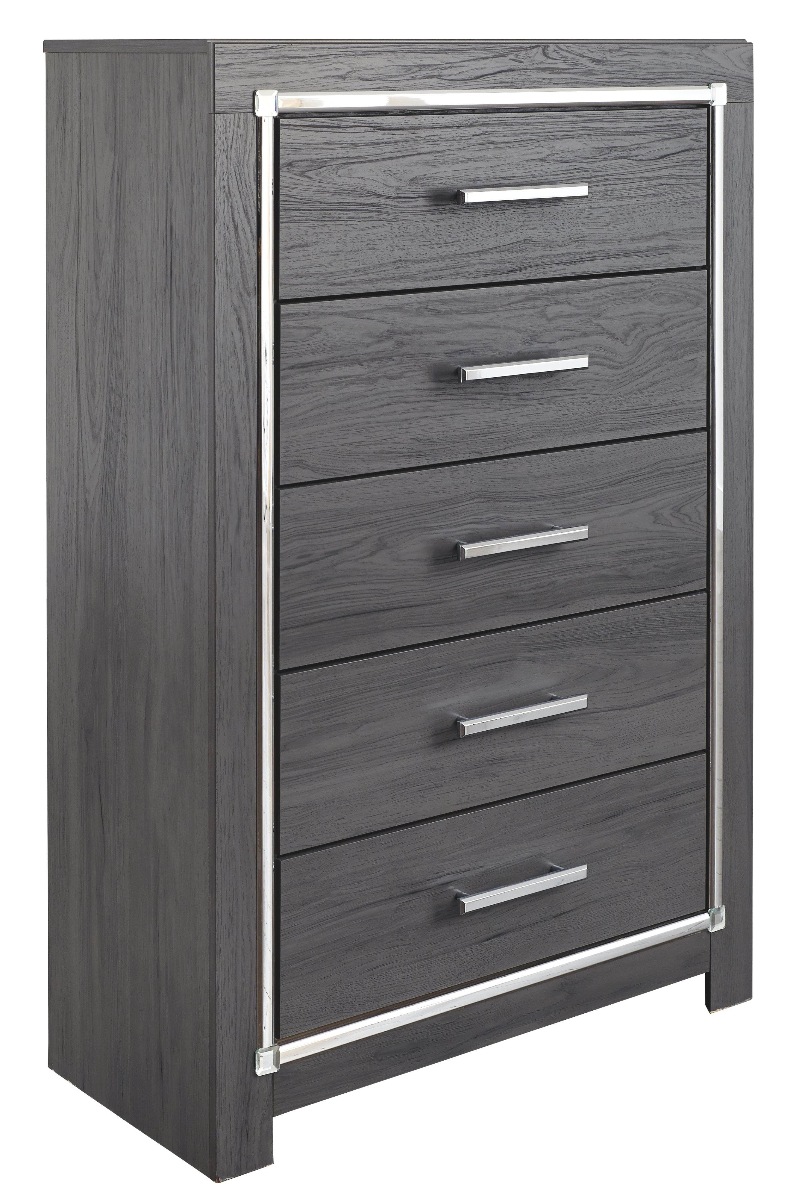 Lodanna - Five Drawer Chest - Gray