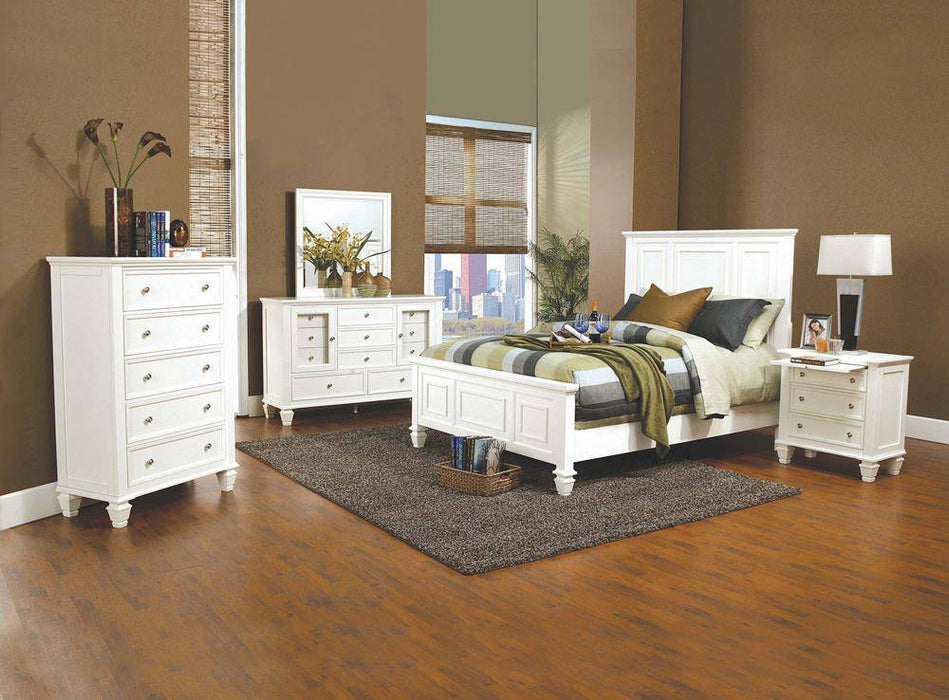 Sandy Beach 5-drawer Rectangular Chest Cream White - iDEAL Furniture (Danbury, CT)