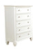 Sandy Beach 5-drawer Rectangular Chest Cream White - iDEAL Furniture (Danbury, CT)