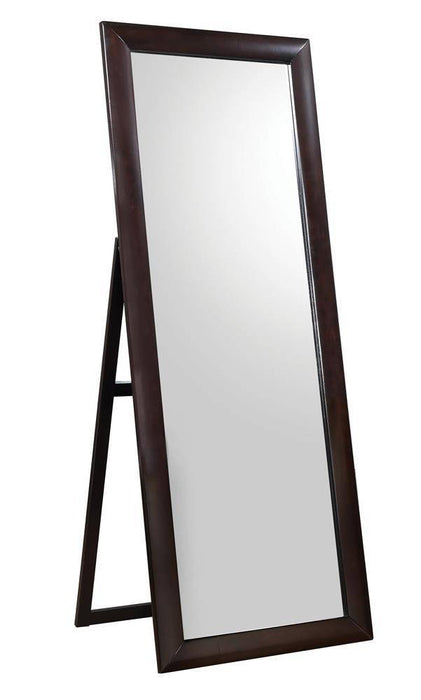 Phoenix Rectangular Standing Floor Mirror Black - iDEAL Furniture (Danbury, CT)