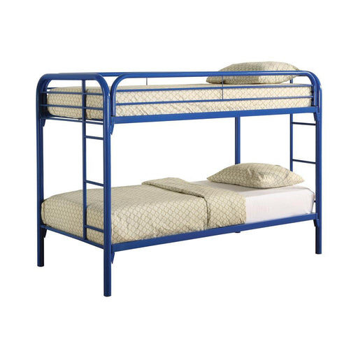 Morgan Twin Over Twin Bunk Bed Blue - iDEAL Furniture (Danbury, CT)