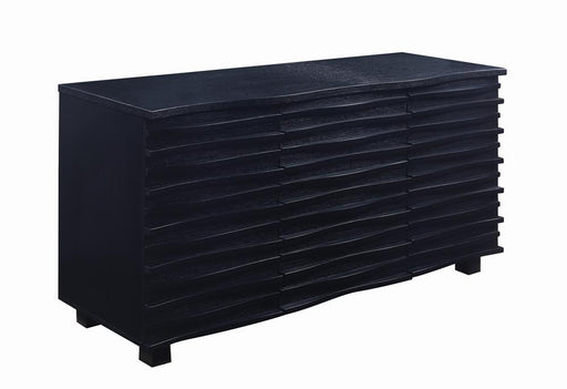 Stanton 3-drawer Rectangular Server Black - iDEAL Furniture (Danbury, CT)