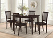 Gomez 5-piece Rectangular Dining Table Set Cappuccino - iDEAL Furniture (Danbury, CT)