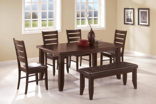 Dalila Rectangular Dining Table Cappuccino - iDEAL Furniture (Danbury, CT)