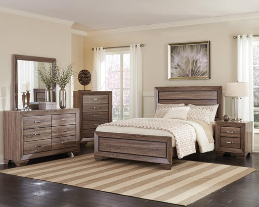 Kauffman Queen Panel Bed Washed Taupe - iDEAL Furniture (Danbury, CT)