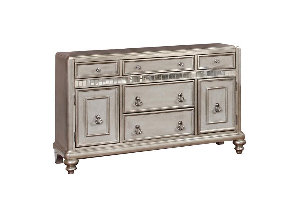 Bling Game 5-drawer Dining Server Metallic Platinum