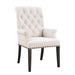 Alana Upholstered Arm Chair Beige and Smokey Black - iDEAL Furniture (Danbury, CT)