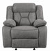 Higgins Overstuffed Upholstered Glider Recliner Grey - iDEAL Furniture (Danbury, CT)