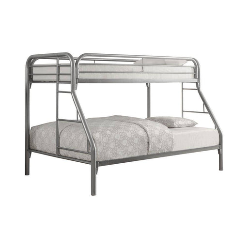 Morgan Twin Over Full Bunk Bed Silver - iDEAL Furniture (Danbury, CT)