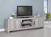 Burke 2-drawer TV Console Grey Driftwood - iDEAL Furniture (Danbury, CT)