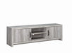 Burke 2-drawer TV Console Grey Driftwood - iDEAL Furniture (Danbury, CT)