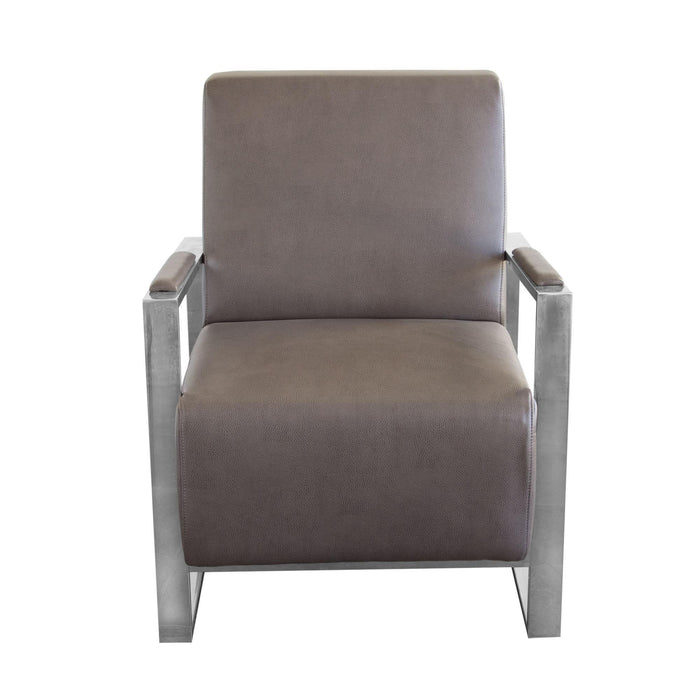 Century Accent Chair w/ Stainless Steel Frame by Diamond Sofa - Elephant Grey image