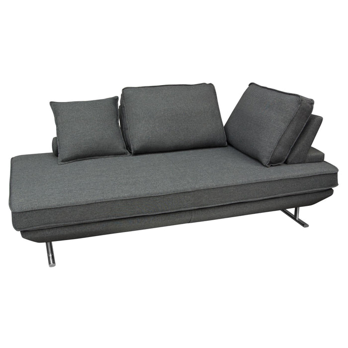 Dolce Lounge Seating Platform with Moveable Backrest Supports by Diamond Sofa - Grey Fabric