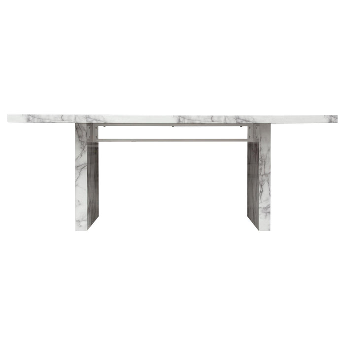 Icon Faux Marble Rectangular Dining Table by Diamond Sofa